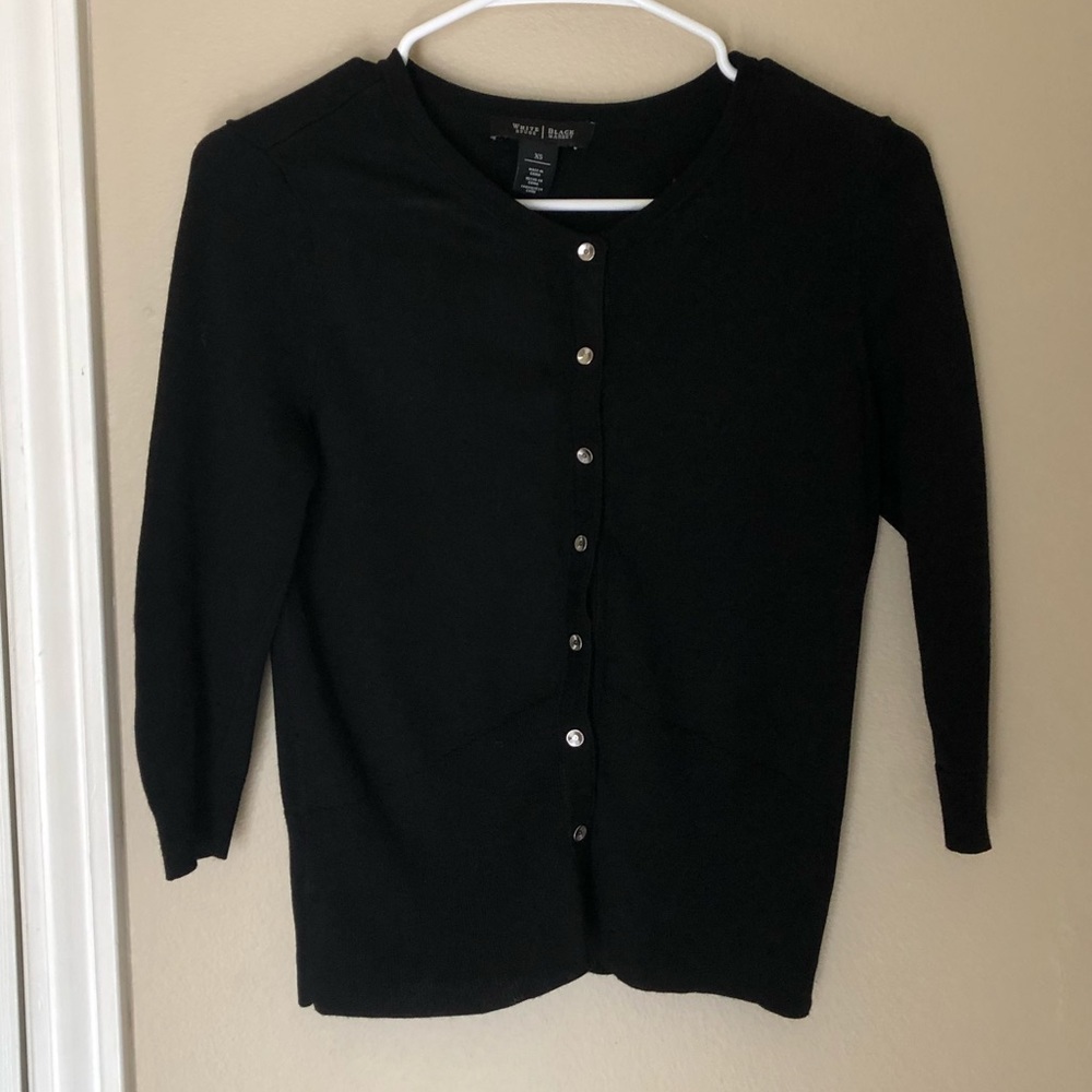 Cute White House Black Market Black Cardigan